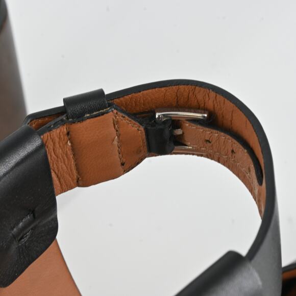 GIVENCHY Black Studded Leather Wooded Platforms Size 37 - Picture 7 of 16